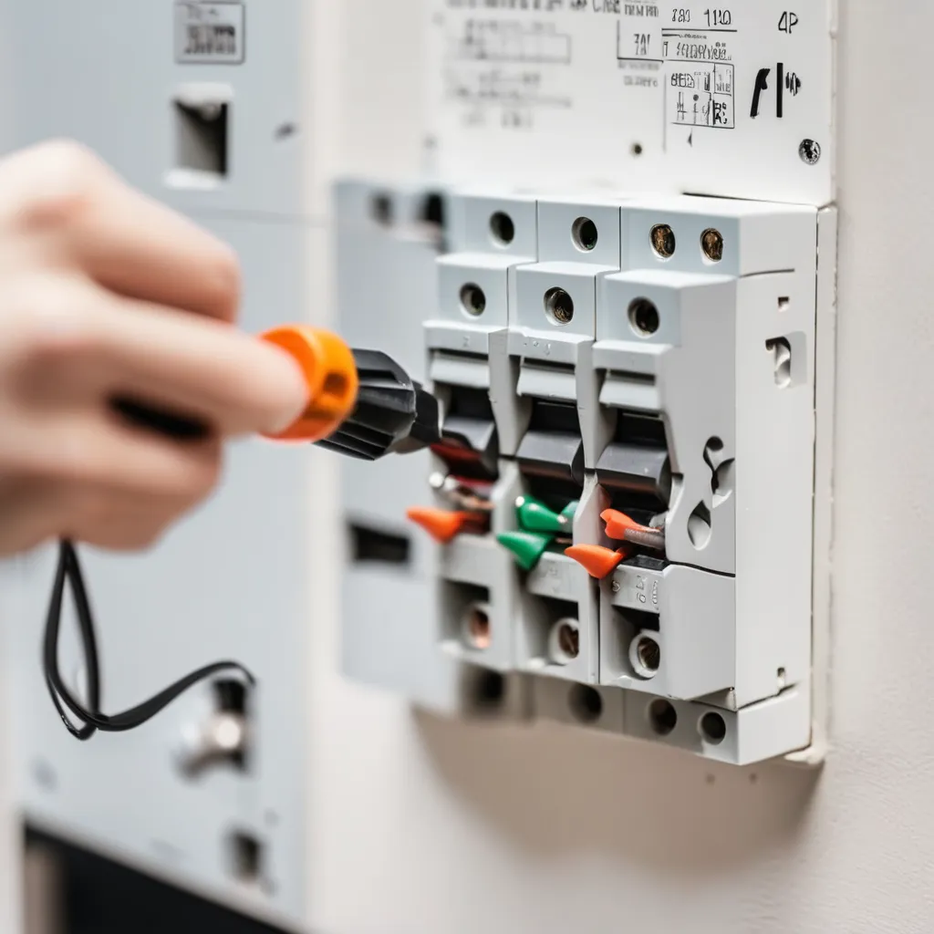 Électricien Paris Dépannages en train de travailler sur une installation ou dépannage de disjoncteur électrique